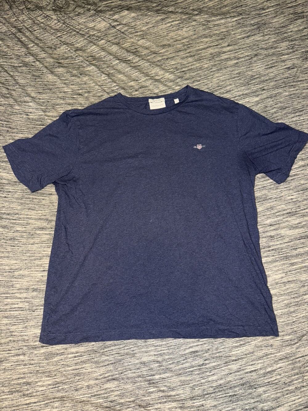Peter Millar Excursionist Flex Performance Merino Wool Tee Medium Navy Blue Crew